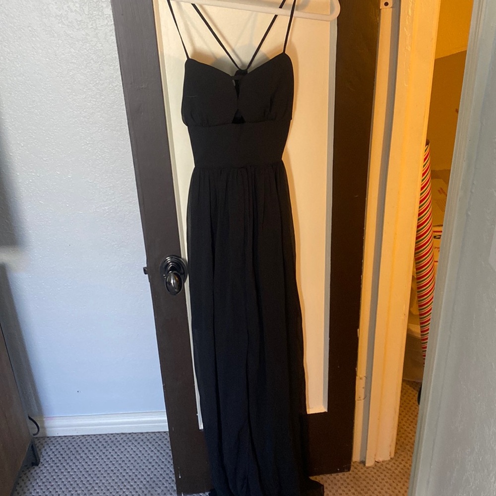 Black Dress BCBGeneration Small. Long with slit and short underneath.